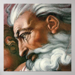 Michelangelo Creation Adam God Art Poster