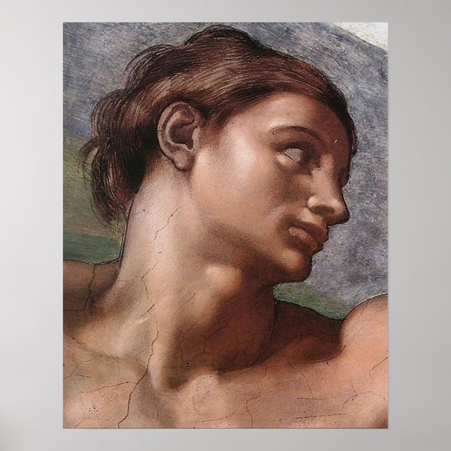 Michelangelo Creation Adam God Art Poster (Vorne)