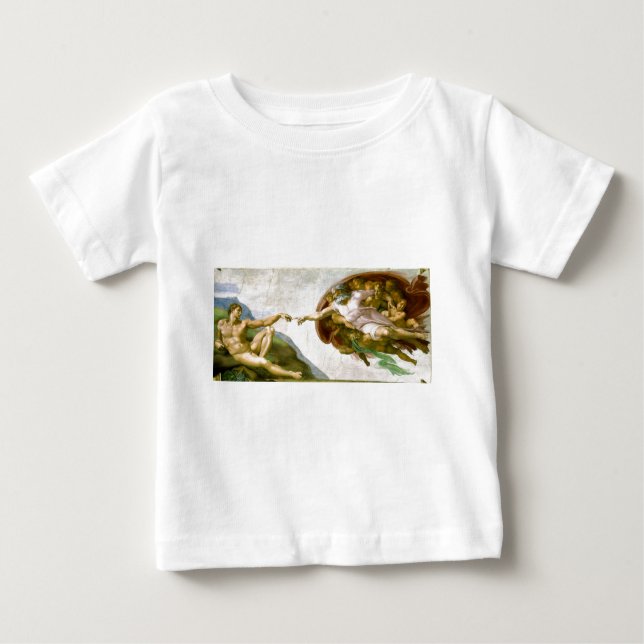 Michelangelo - Die Malerei von Adam Baby T-shirt (Vorderseite)