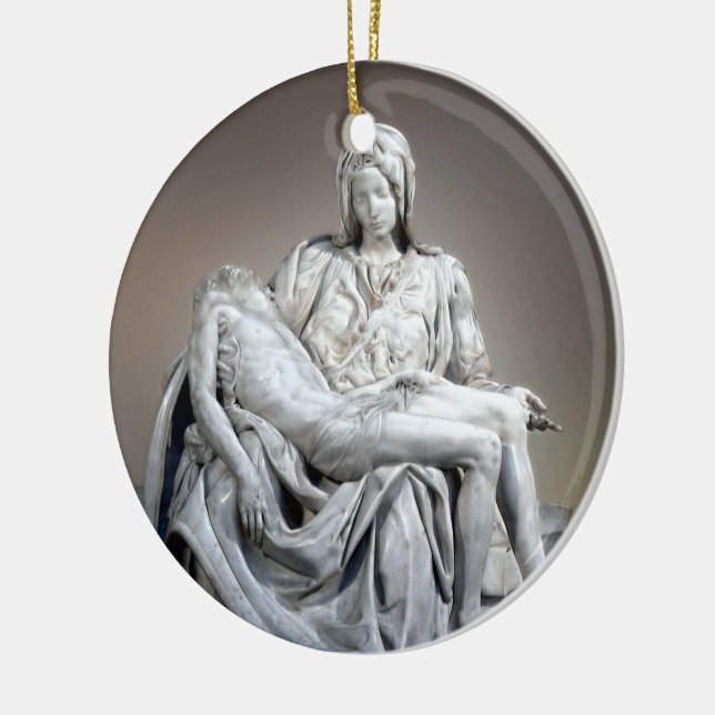 Michelangelo - Die Pieta Keramik Ornament (Links)