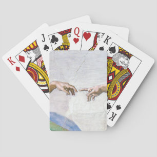 Michelangelo - Erschaffung Adams isoliert Spielkarten