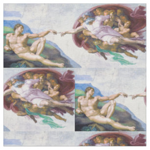 Michelangelo - Erschaffung Adams isoliert Stoff