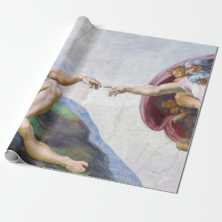 Michelangelo - Erschaffung von Adam Abgeschieden Geschenkpapier