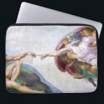 Michelangelo - Erschaffung von Adam Abgeschieden Laptopschutzhülle<br><div class="desc">Gründung von Adam an der Decke der Sixtinischen Kapelle - Michelangelo,  1508-1512</div>