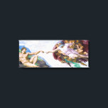 Michelangelo - Erschaffung von Adam Abgeschieden Leinwanddruck<br><div class="desc">Gründung von Adam an der Decke der Sixtinischen Kapelle - Michelangelo,  1508-1512</div>