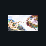 Michelangelo - Erschaffung von Adam Abgeschieden Leinwanddruck<br><div class="desc">Gründung von Adam an der Decke der Sixtinischen Kapelle - Michelangelo,  1508-1512</div>