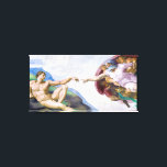 Michelangelo - Erschaffung von Adam Abgeschieden Leinwanddruck<br><div class="desc">Gründung von Adam an der Decke der Sixtinischen Kapelle - Michelangelo,  1508-1512</div>
