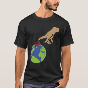 MichelAngelo Erschaffung von Adam Earth mit Reset T-Shirt