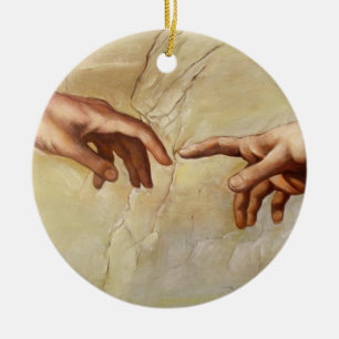 Michelangelo Gründung der Adam Sistine Kapelle Keramik Ornament