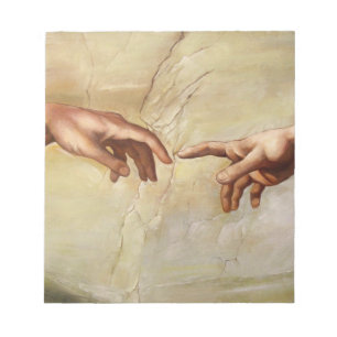 Michelangelo Gründung der Adam Sistine Kapelle Notizblock