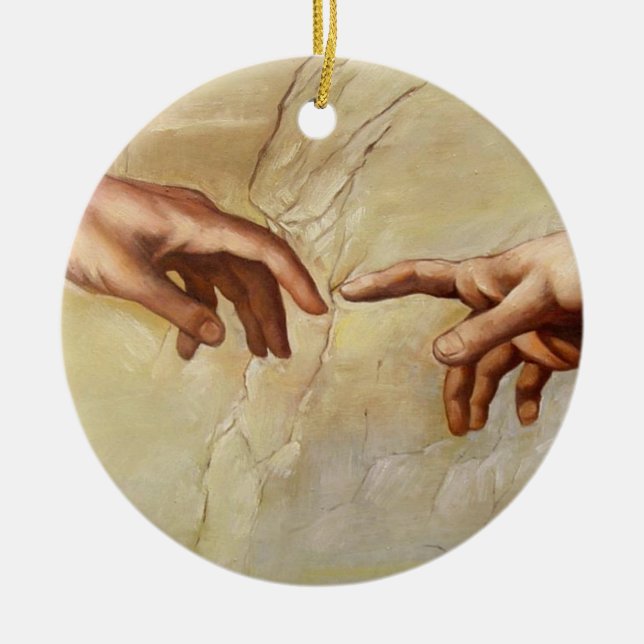 Michelangelo Gründung der Sixtinischen Kapelle von Keramik Ornament (Vorne)