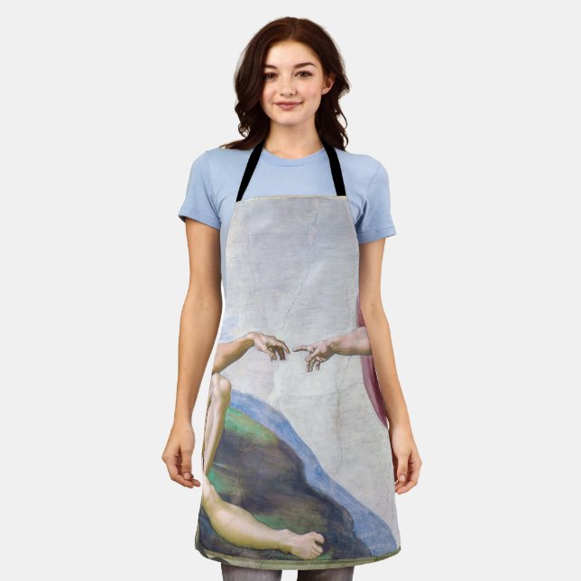 Michelangelo - Gründung von Adam, Sixtinische Kape Schürze (Getragen)