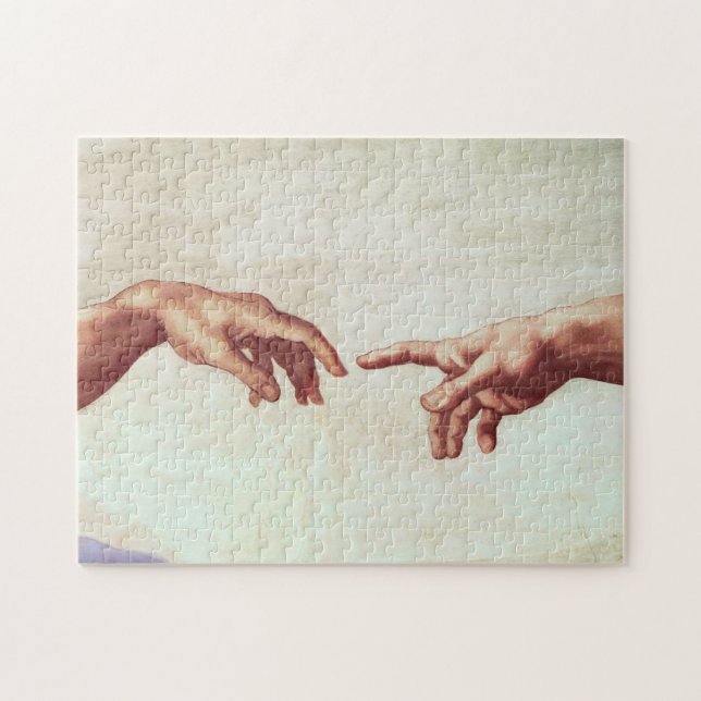 Michelangelo-Hände Puzzle (Horizontal)