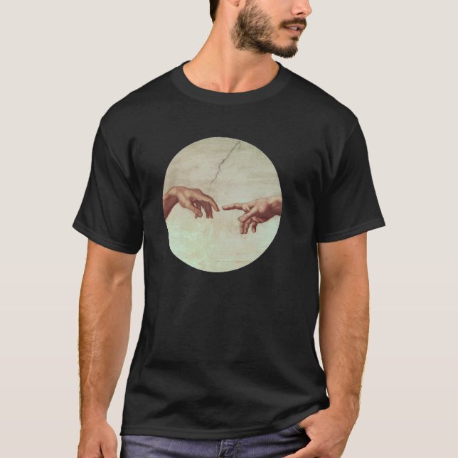 Michelangelo Hände T-Shirt (Vorderseite)