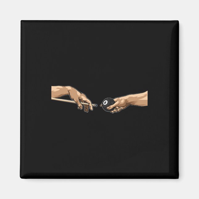 Michelangelo hands Creation von Adam Pool Billiard Magnet (Vorne)