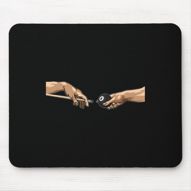 Michelangelo hands Creation von Adam Pool Billiard Mousepad (Vorne)