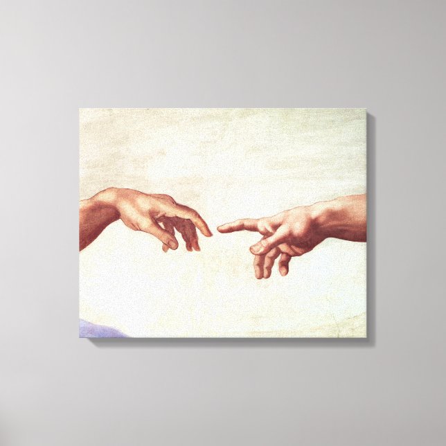 Michelangelo Hands Leinwanddruck (Vorderseite)