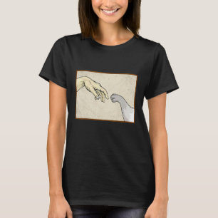 Michelangelo Katze Schöpfung von Adams Lustiger Ku T-Shirt