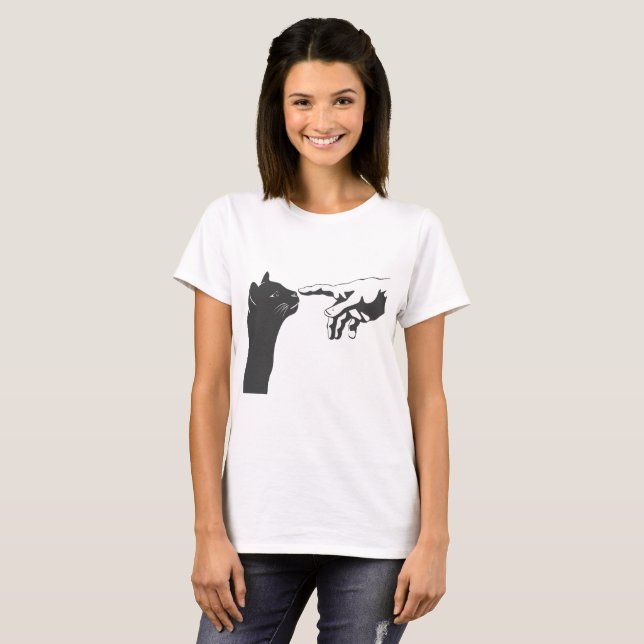 Michelangelo Katze - Wählen Sie die Hintergrundfar T-Shirt (Vorne ganz)