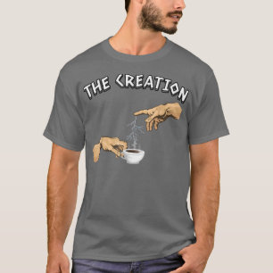 Michelangelo Kunstparodie für die Kaffeeproduktion T-Shirt