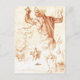 Michelangelo - Libysche Sibylle Malerei Postkarte