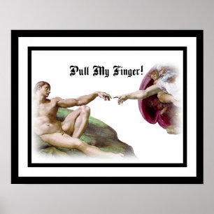 Michelangelo - Menschenerschaffung - Finger ziehen Poster