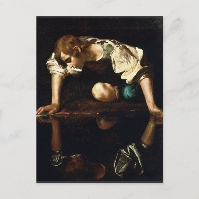 Michelangelo Merisi da Caravaggio "Narcissus" Postkarte (Vorderseite)
