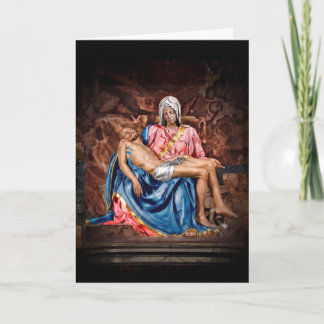 MICHELANGELO PIETÀ (überarbeitet) Feiertagskarte