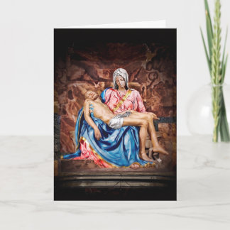 MICHELANGELO PIETA (überarbeitet) Feiertagskarte