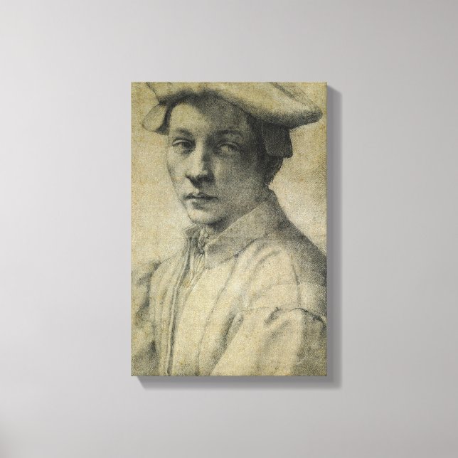 Michelangelo Portrait von Andrea Quaratesi Leinwanddruck (Vorderseite)