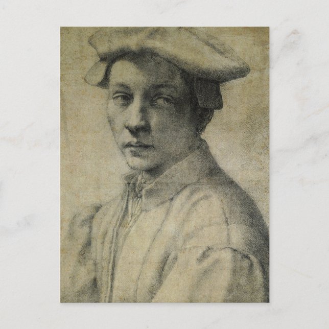 Michelangelo Portrait von Andrea Quaratesi Postkarte (Vorderseite)
