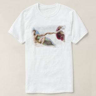 Michelangelo Schöpfung des Menschen - Gott Adam Fa T-Shirt
