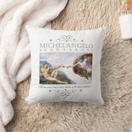 Michelangelo Schöpfung des Menschen Malerei mit Zi Kissen