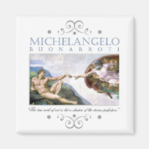 Michelangelo Schöpfung des Menschen Malerei mit Zi Magnet