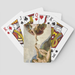 Michelangelo Schöpfung von Adam Art Spielkarten