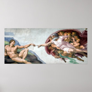 Michelangelo-Schöpfung von Adam Poster