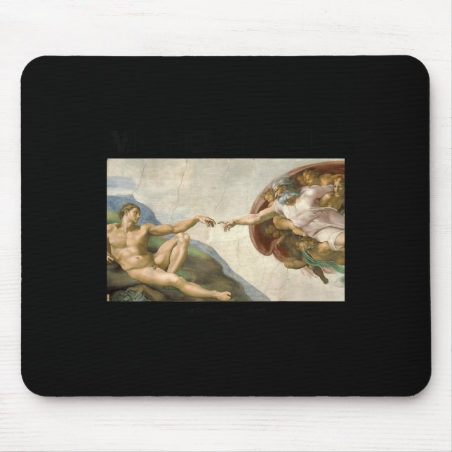 Michelangelo - The Creation Of Adam _ Famous Paint Mousepad (Vorne)
