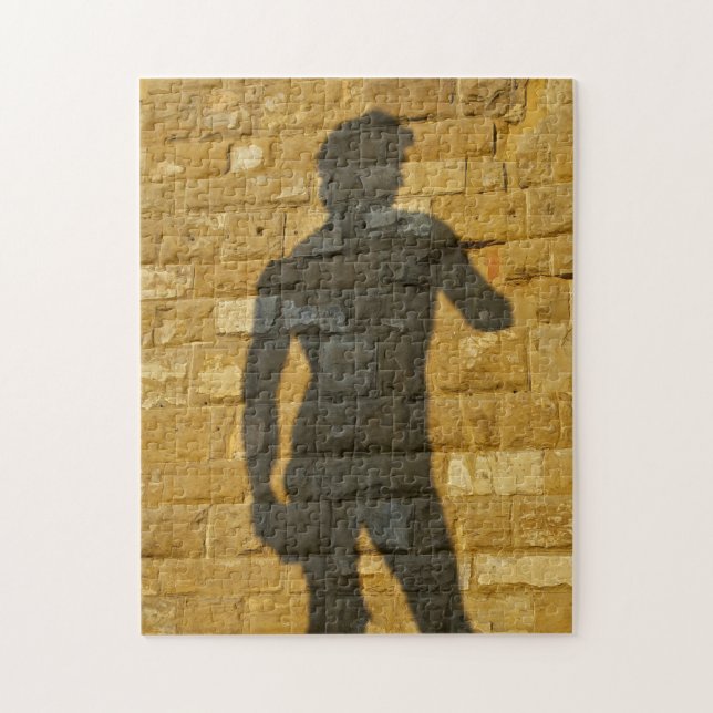 Michelangelos David in Silhouette Puzzle (Vertikal)