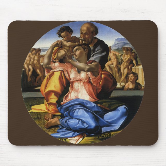 Michelangelo's Doni Tondo oder Doni Madonna Mousepad (Vorne)