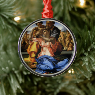 Michelangelo's Doni Tondo oder Doni Madonna Ornament Aus Metall
