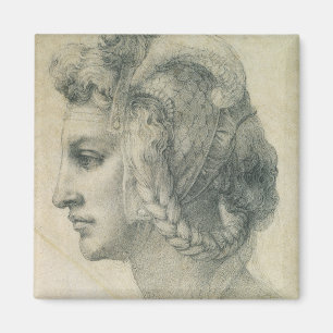Michelangelos Idealer Frauenkopf Magnet