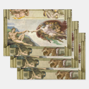 Michelangelos Menschenerschaffung (Schöpfung Adams Geschenkpapier Set