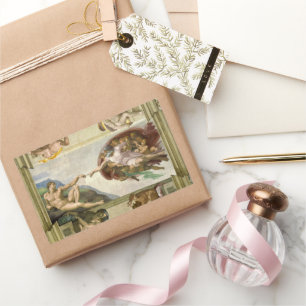 Michelangelos Menschenerschaffung (Schöpfung Adams Rechteckiger Aufkleber