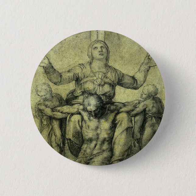 Michelangelos Pieta für Vittoria Colonna Button (Vorderseite)