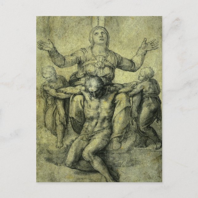 Michelangelos Pieta für Vittoria Colonna Postkarte (Vorderseite)