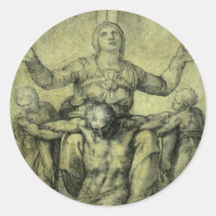 Michelangelos Pieta für Vittoria Colonna Runder Aufkleber