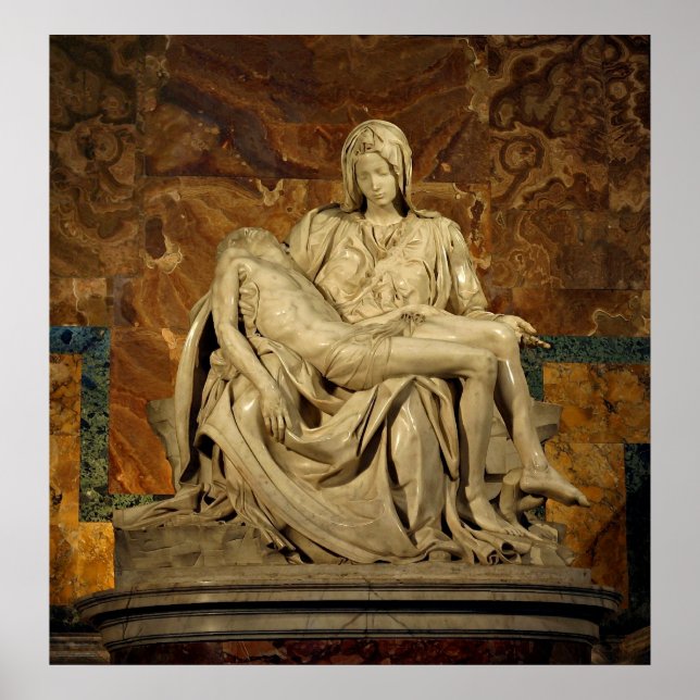 Michelangelo's Pieta im Petersdom Poster (Vorne)