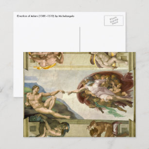 Michelangelos Schöpfung des Menschen (Schöpfung Ad Postkarte