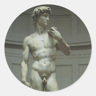 Michelangelos Statue des David Runder Aufkleber