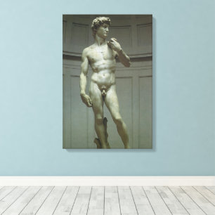 Michelangelos Statue von David Leinwanddruck